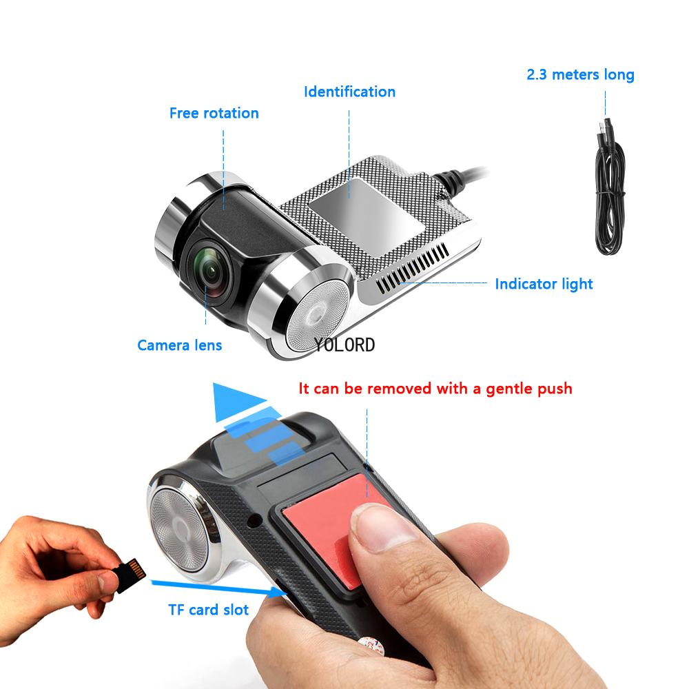 USB 720P ADAS Dash Cam Dvr Dash Camera Car HD Dashcam Android Dash Cam Night Version Auto Recorder