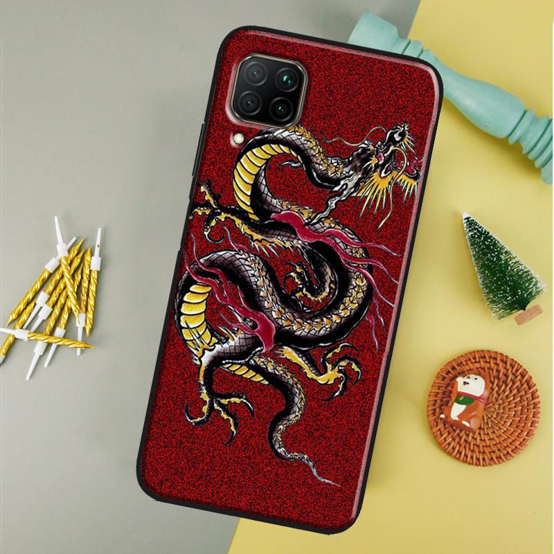 Chinese Dragon For Huawei Nova 9 10 SE Y91 Y61 Y90 Y70 Y60 Y72 12s 12i 11i 7i 8i P60 Pro P30 P40 Lite Case