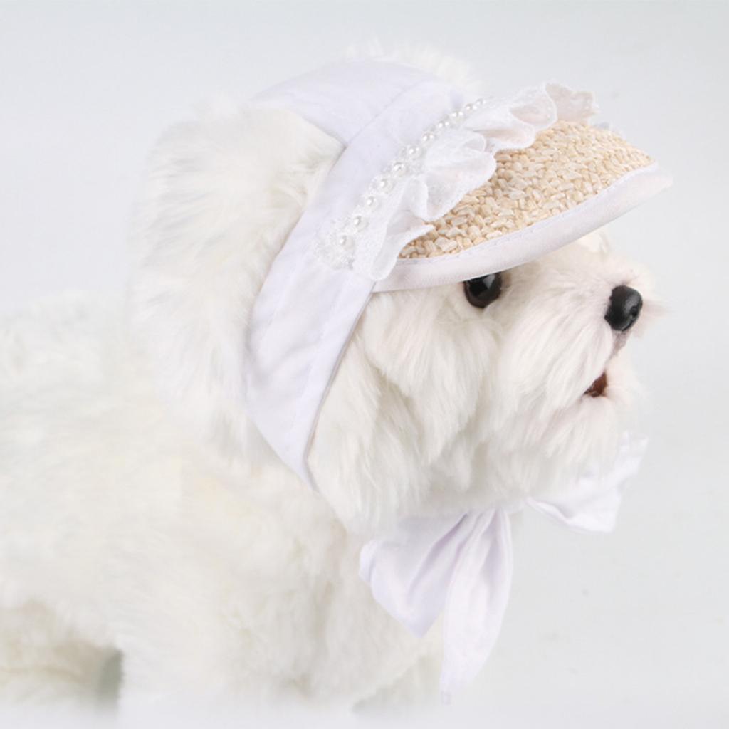 Кепка для собаки с ремешком-бантом, регулируемая солнцезащитная шляпа для маленьких пород, для активного отдыха на открытом воздухе, с отверстиями для ушей, товар для питомцев