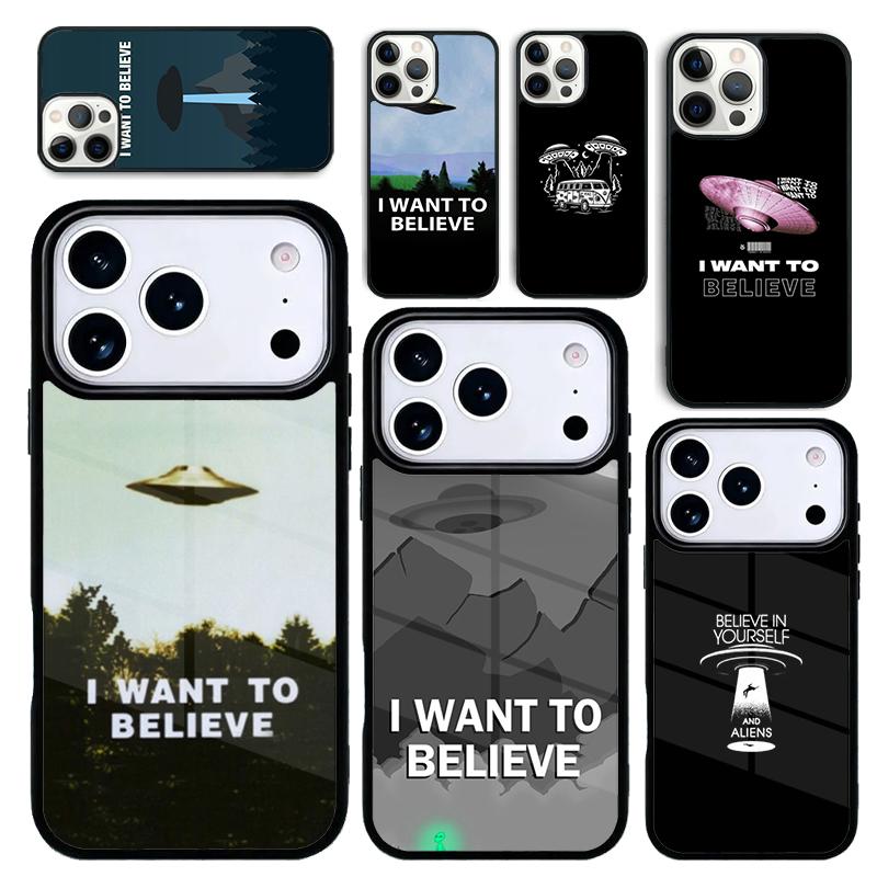 Чехол Case для iPhone 17 Air 16 Pro Max 15 Plus 11 13 Mini 14 12 Задняя крышка телефона Я хочу верить