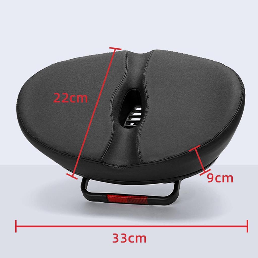 Wide Soft Bicycle Saddle Comfort Cushion Waterproof PU Material Shock Absorbing Pad for Mountain Road and Electric Bikes