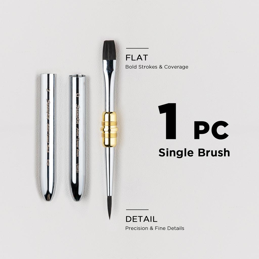 SeamiArt Dual Brush Tip Travel Painting Brush Nylon Hair Portable Drawing Pen for Watercolor Acrylic Gouache