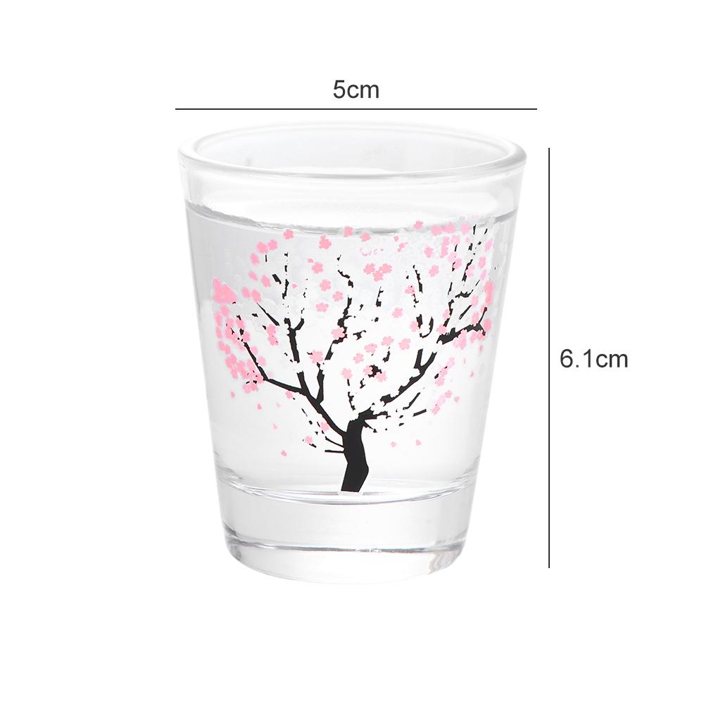 Creative Color Changing Glass Small Temperature Sensing Baijiu Sakura Cup Wine Glass Water Cup