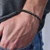 Vnox Ретро Круглые Сцепленные Кубинские Звеньевые Браслеты, Мужской Антикварный Браслет из Нержавеющей Стали, Ювелирные Изделия Цепь Пшеничный Колос