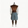 Medieval Pirate Cosplay Costume Renaissance Pirate Shirt Set Vintage Noble Style Men Black Outfit