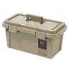 JEJ S-Series Toolbox ST490S, Made In Japan, for Outdoor Storage and Camping, Sand Beige, 18.5" W X 10.5" D X 9.8" H