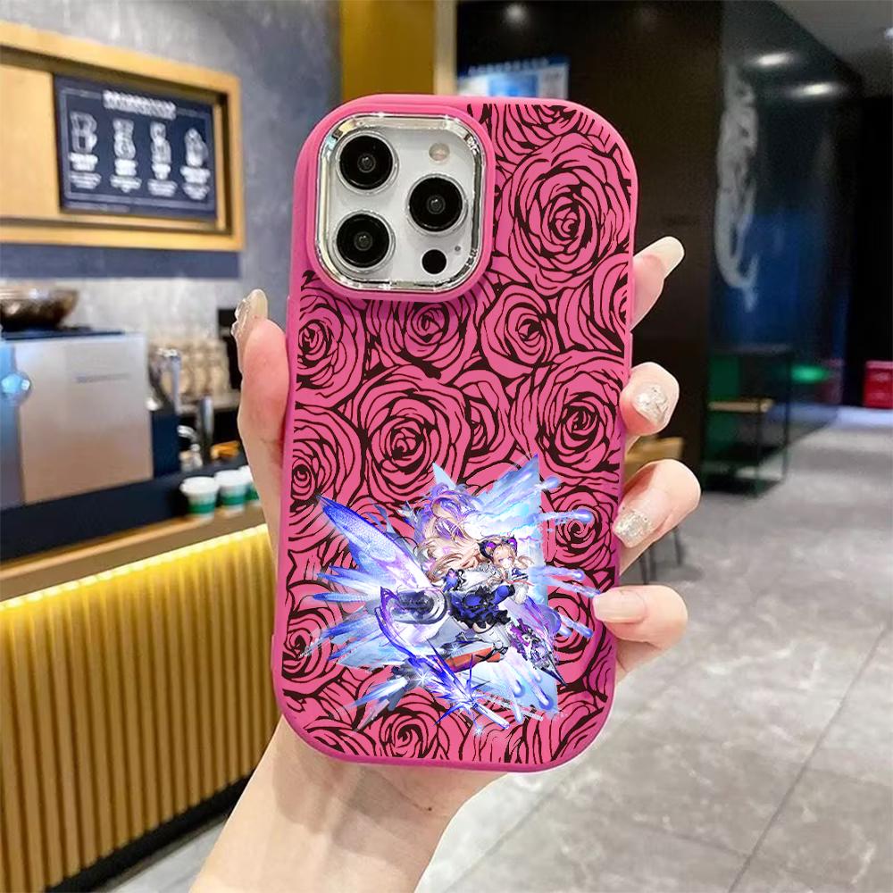 Phone case: 2D flat design suitable for iPhone 18 17 16 15 14 13 Pro protective case, couple style, mech girl, Christmas and Halloween gifts