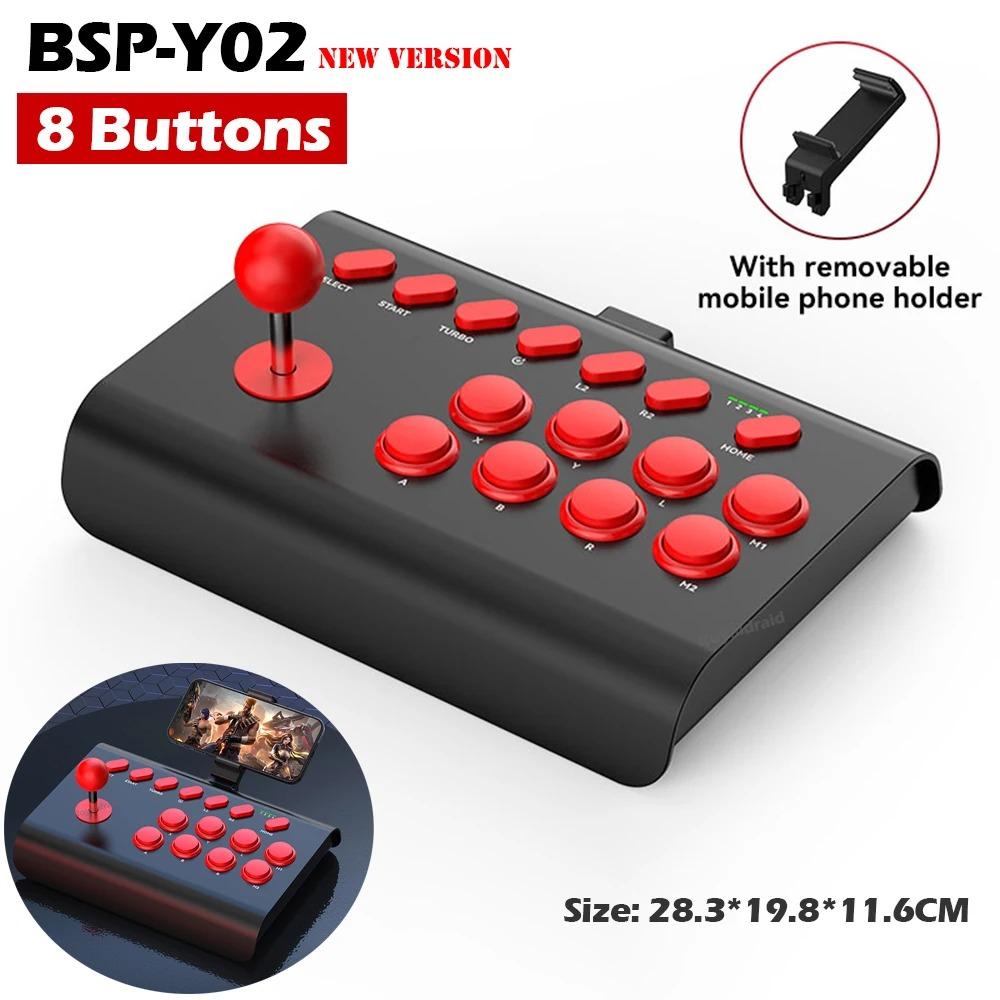 BSD-Y02 Wireless Arcade Stick Games Control Rocker for PS4/Switch Console Controller PC TV Android IOS Phones Fight Stick Joystick Gamepad Accessories