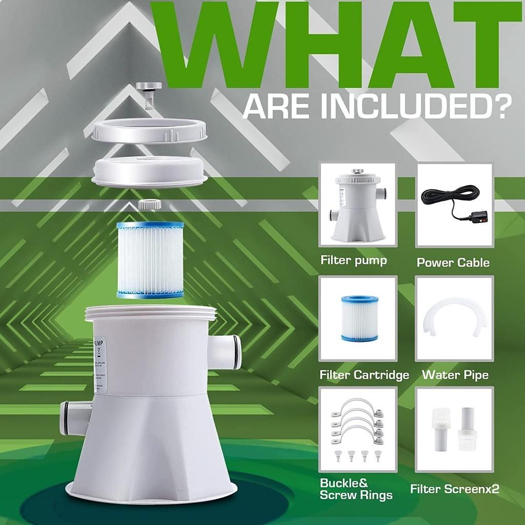 15 Вт 300 галлонов Насос для фильтрации бассейна Специализированное оборудование для обработки бассейна Насос для очистки и фильтрации бассейна