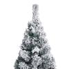 VidaXL Sapin de Noël artificiel mince flocon de neige Vert 210 cm PVC
