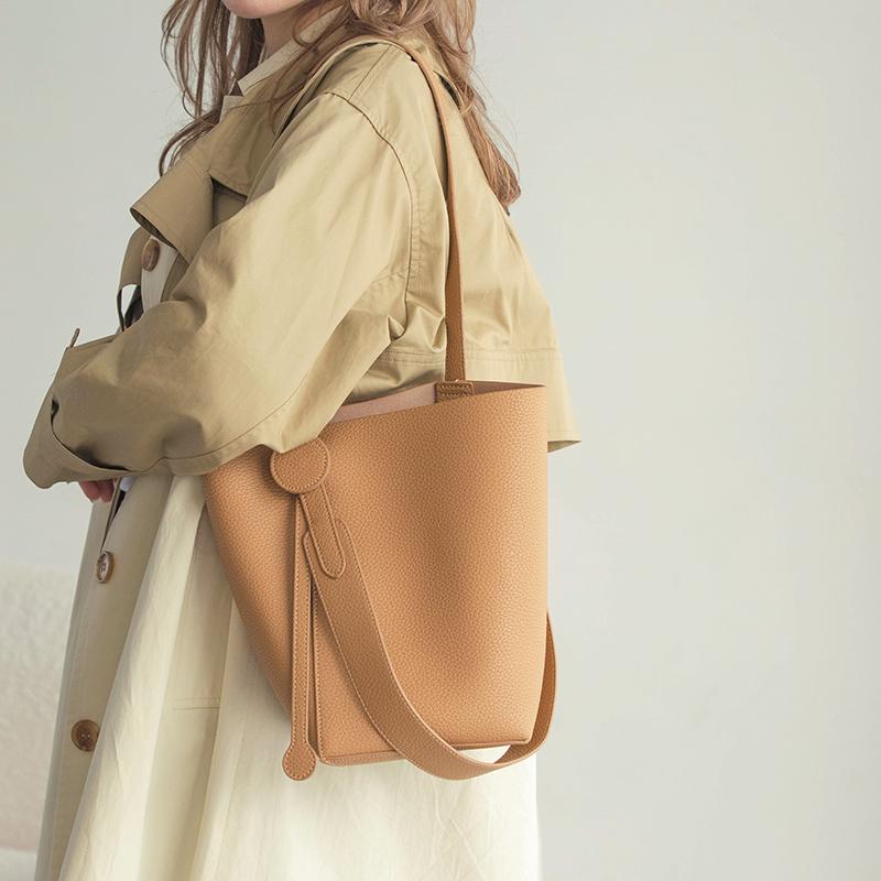 2025 New Women's Fashion All-match Shoulder Bucket Bag Soft Leather Composite Crossbody Bags Luxury Designer Bag For Woman