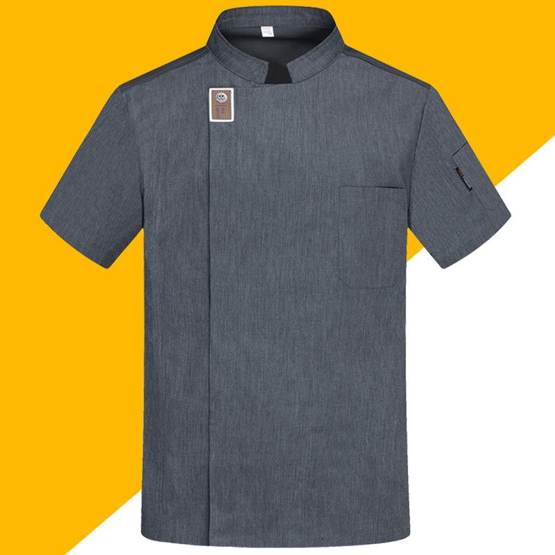 Куртка шеф-повара для мужчин и женщин, рубашка повара с короткими рукавами, униформа официанта для пекарни, ресторана, топ