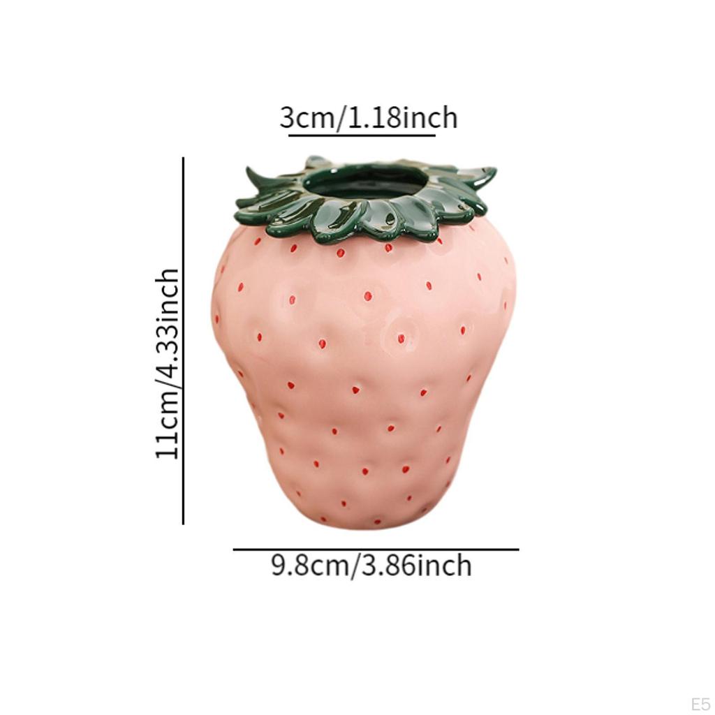 Керамическая ваза декоративная в форме клубники многоцелевая полка художественная креативная