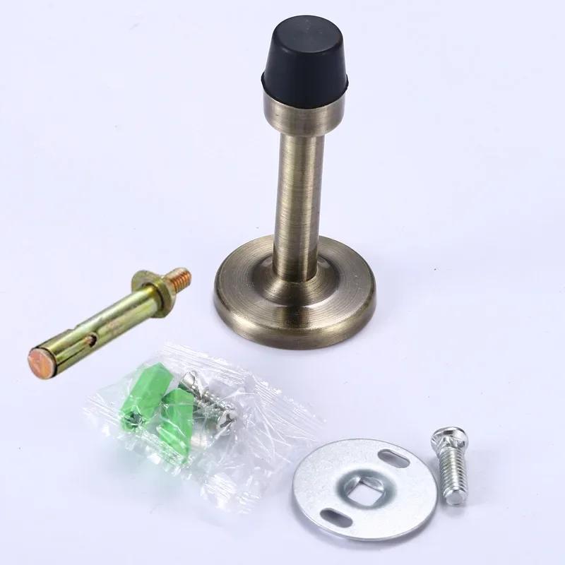 Дверные упоры из нержавеющей стали ZEXEF, настенный дверной упор, резиновый держатель, напольный крепеж с винтами, фурнитура для дома и спальни