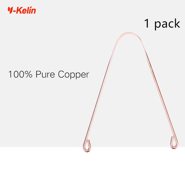 Y-Kelin 3 цвета Нержавеющая сталь Скребок для языка для свежего дыхания Гигиена полости рта Покрытие Металлическая зубная щетка