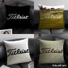 Спортивная наволочка для подушки с изображением гольфа T-Titleists из натурального льна, органической ткани, с двусторонней печатью, для дивана, домашнего декора, подарок