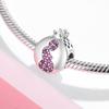 925 Sterling Silver Charm Pink Cz Beads Jewelry Making Fit Original European Charms Bracelets