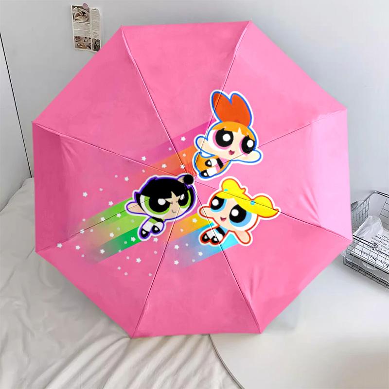 1 шт. Автоматический складной зонт - Мультяшный узор, Портативная и складная конструкция с 52 спицами, Рождественские и новогодние подарки