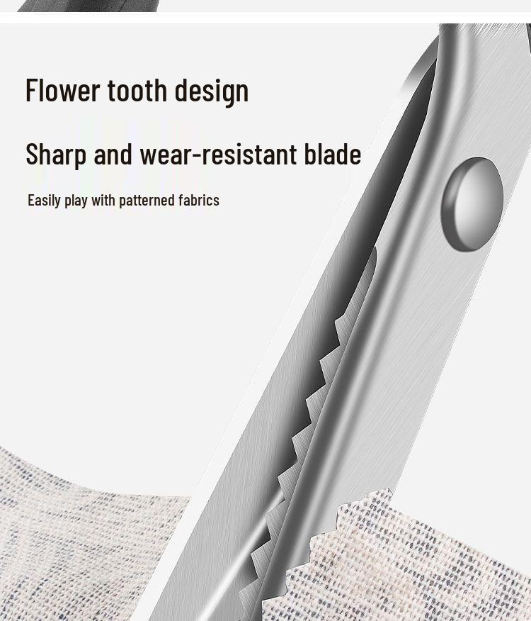Кружевной оверлок без шитья, фигурные ножницы: Большие волнистые портновские ножницы из нержавеющей стали для краев