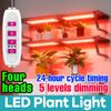 USB LED Plant Grow Light Full Spectrum 5V Quantum Board Timing Auto On/Off Dimmable UV/IR Hydroponic Cactus Vegs Cultivate Lamp