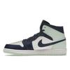 Мужские кроссовки Air Jordan 1 Mid Blue Mint Mystic-Navy Mint-Foam White 554724-413