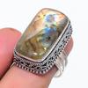Labradorite Gemstone 925 Sterling Silver Jewelry Ring Size 8