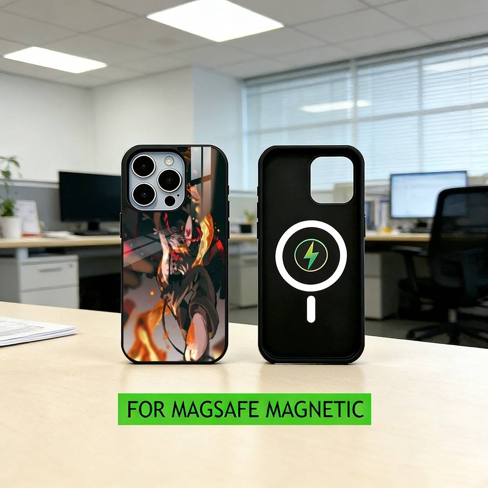 Чехол для телефона Hazbin Hotel Husk для iPhone 17, 16, 15, 14, 13, 12, 11 Plus, Pro, магнитный, с беспроводной зарядкой MagSafe