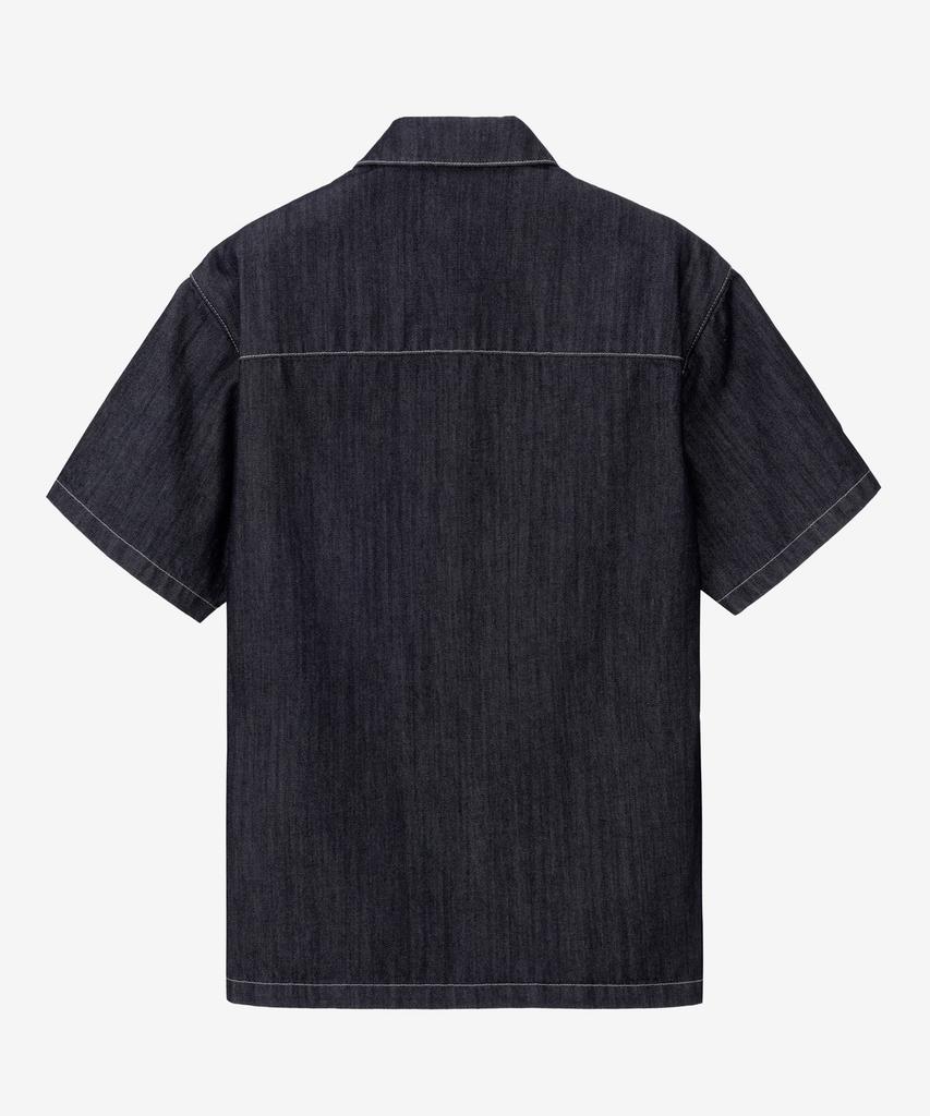 MINDBRIDGE Non-Faded Denim Oversized Short Sleeve Shirt Myws3153