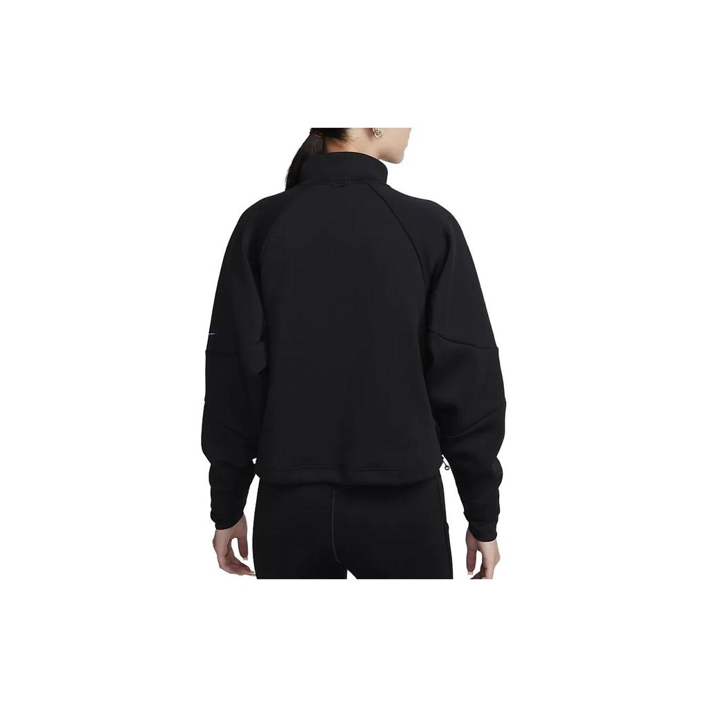 Nike Sweatshirts Women's Black Stand Collar Moderate Regular FB5231-010