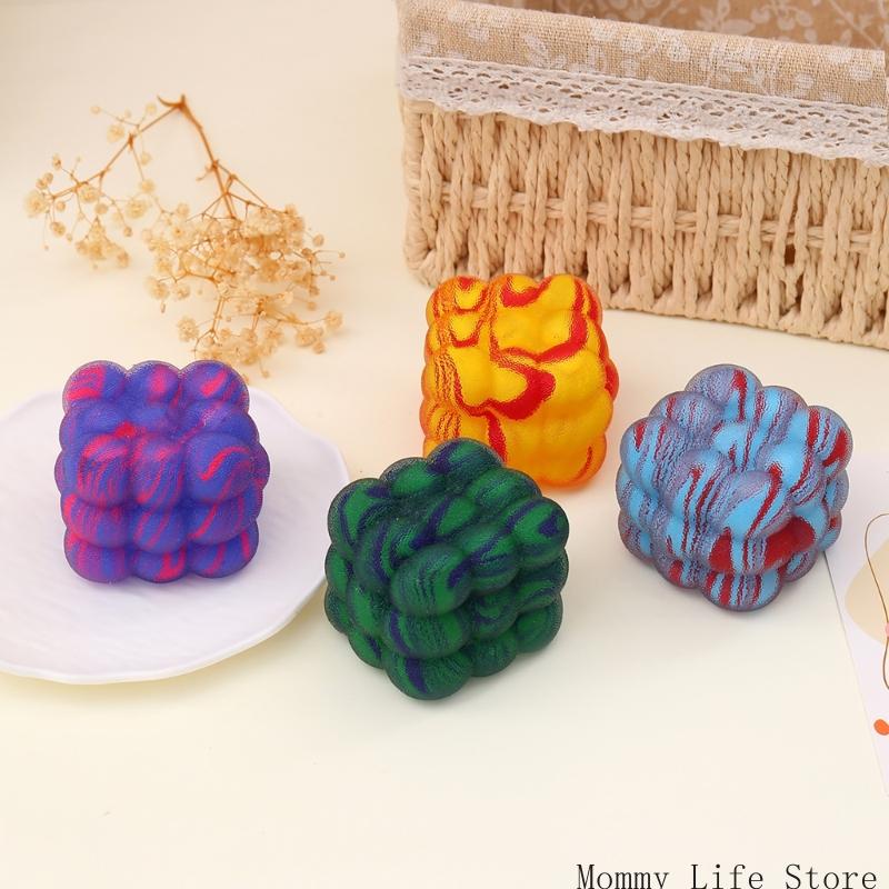 Portable Desk Squeeze Stress Relief Toy With Textured Grip And Colorful Pattern For Office Pauses, Commutes, And Daily Hand Play