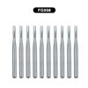 10Pcs/Box WellCK FG Dental Carbide Burs Dia 1.6mm For High Speed Tungsten Steel Burs FG330 FG556 FG245 FG34