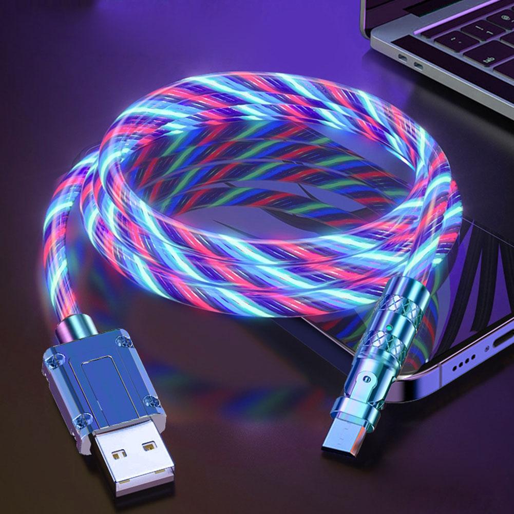 Вращающийся магнитный стример цинковый сплав кабель передачи данных быстрый зарядный кабель три в одном Flash Streame H3Z4