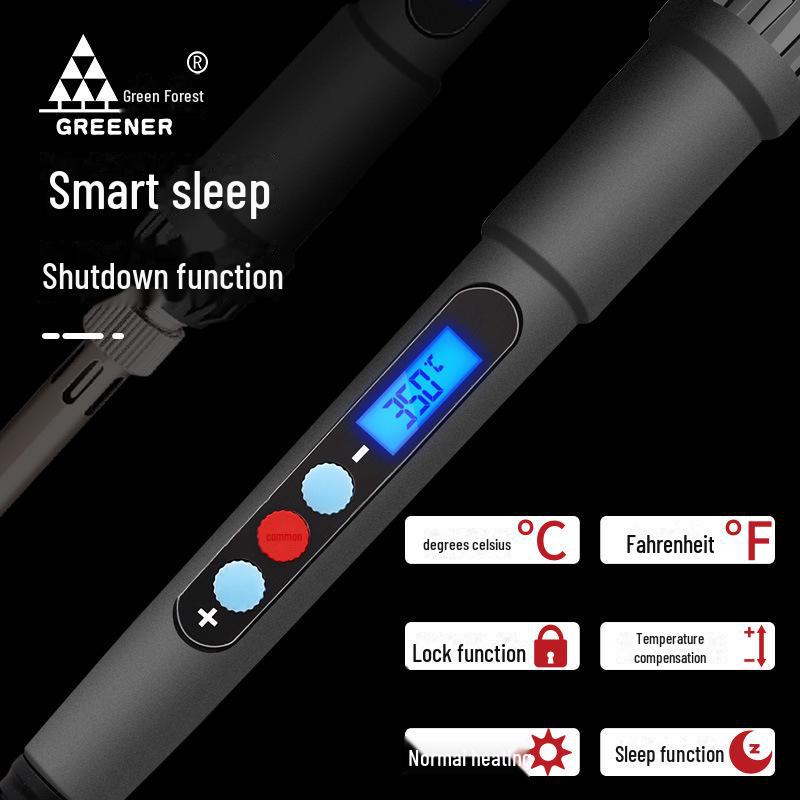 Электрический паяльник Green Forest с регулируемой температурой — высокая мощность, внутренний нагрев, постоянная температура, для домашнего и студенческого использования.