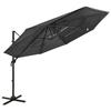 VidaXL 4-Tier Garden Parasol with Aluminum Pole, Patio Sunshade, Sun Shelter, Beach Parasol for Terrace, 313830