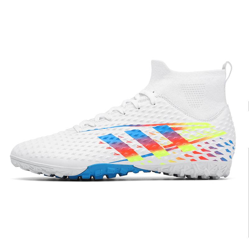 Large Size Football Shoes Men'S High-Top Young Students Game Training Artificial Turf Long Broken Nails Football Shoes