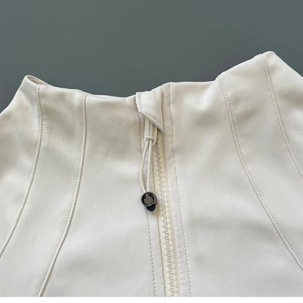 Quick Dry Stand Up Collar Fitness Jacket For Women Slim-Fit Zipper Yoga Wear Long Sleeve Breathable Running Sports Cycling Top