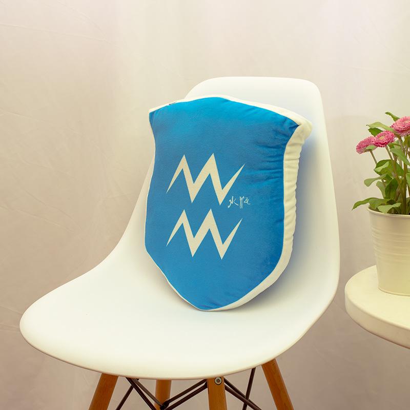 Core-containing Cartoon Pillow, Shield-shaped Crystal, Ultra-soft Fabric, Personalized Pillow, Office Bedside Waist Pillow, Printed Pillow