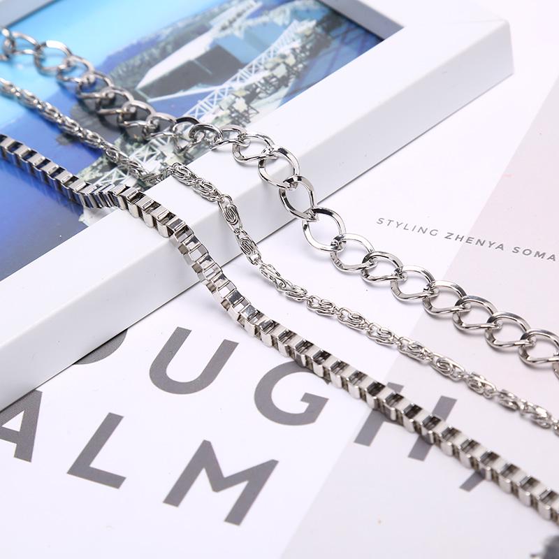 Металлическая готическая цепочка для брюк в стиле хип-хоп, панк, 3 слоя, джинсовый кошелек, цепочка для ключей, женская цепочка со звездой