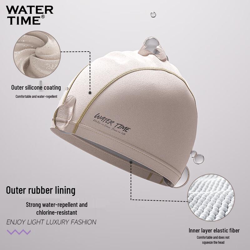 WATERTIME Unisex Silicone Coated Swim Cap