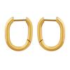 Геометрические серьги-подвески U-образной формы из титана с покрытием 18K золотом, осенняя коллекция