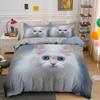 3D Cat Duvet Cover Set Twin Queen King Size Cute Animal Luxury Polyester Bedding Set For Kids Girls Adults Gift With PillowCase