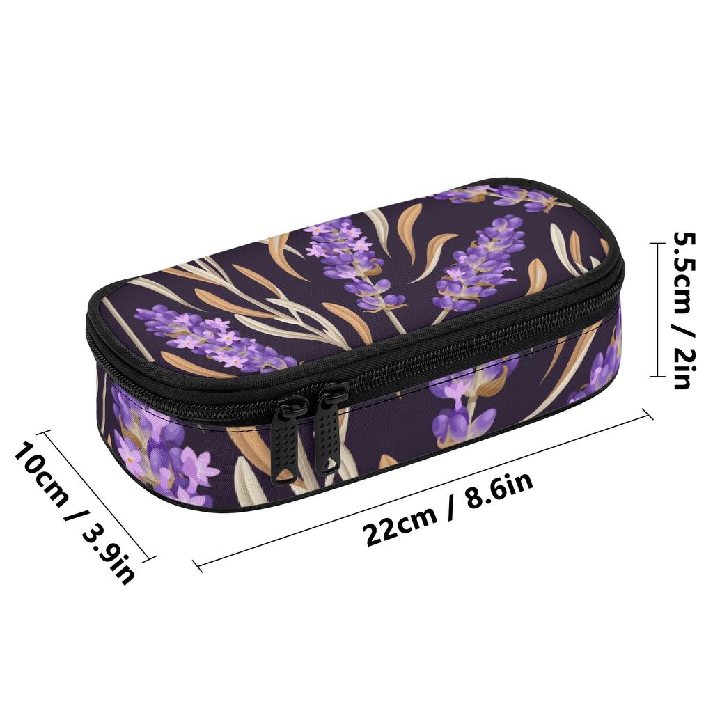 Pen Case Portable Scratch Resistant Polyester Zipper Closure with Mesh Pocket Removable Divider and Pen Slots for Classroom Use