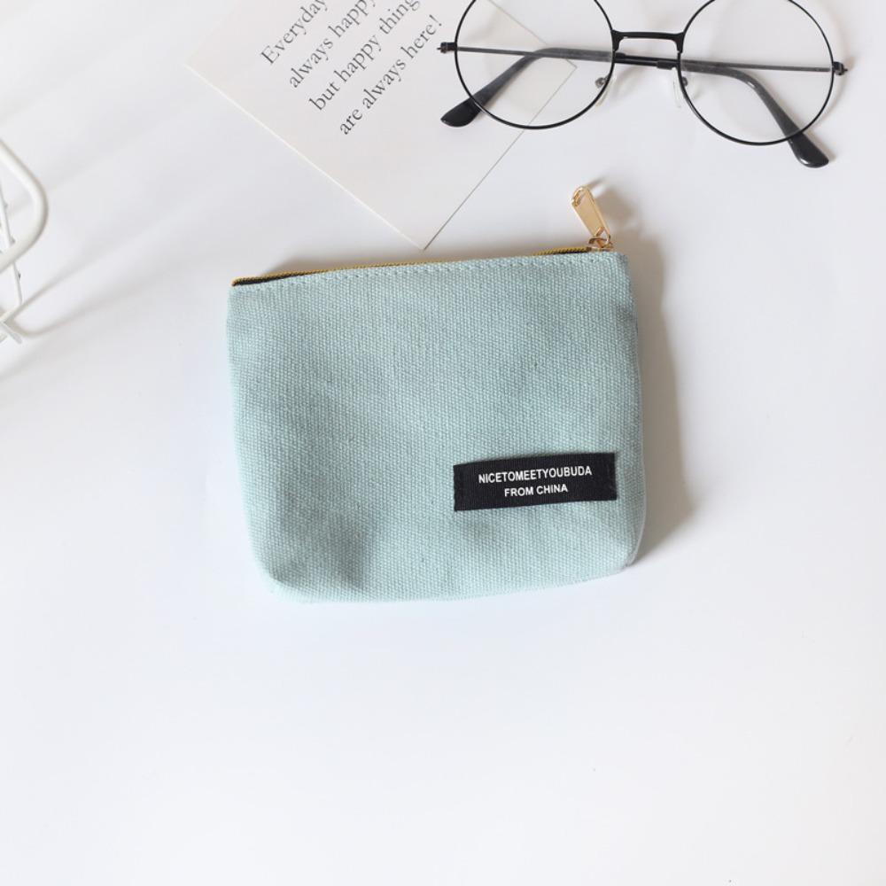 Мини-сумка для помады, холщовая косметичка в корейском стиле, кошелек для мелочи для женщин