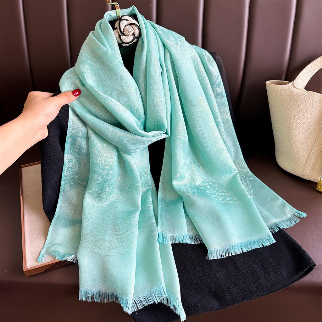 Imitation Cashmere Jacquard Retro Cashew Ethnic Style, Women'S Scarf Shawl Dual-Purpose