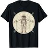 Vitruvian Astronaut Funny Leonardo Da Vinci Graphic T-Shirt