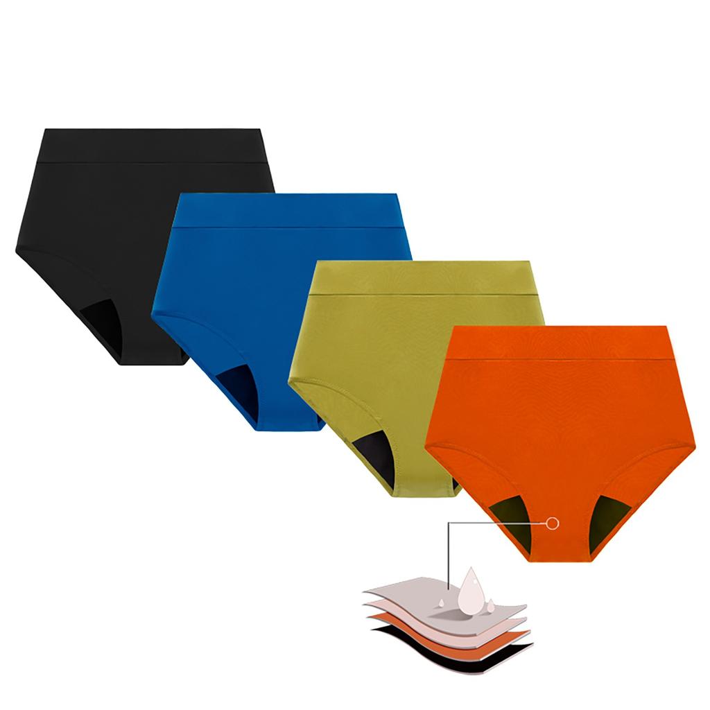 Женские плавки, физиологическое нижнее белье, четыре герметичных и гигиенических салфетки, менструальное спортивное белье тети