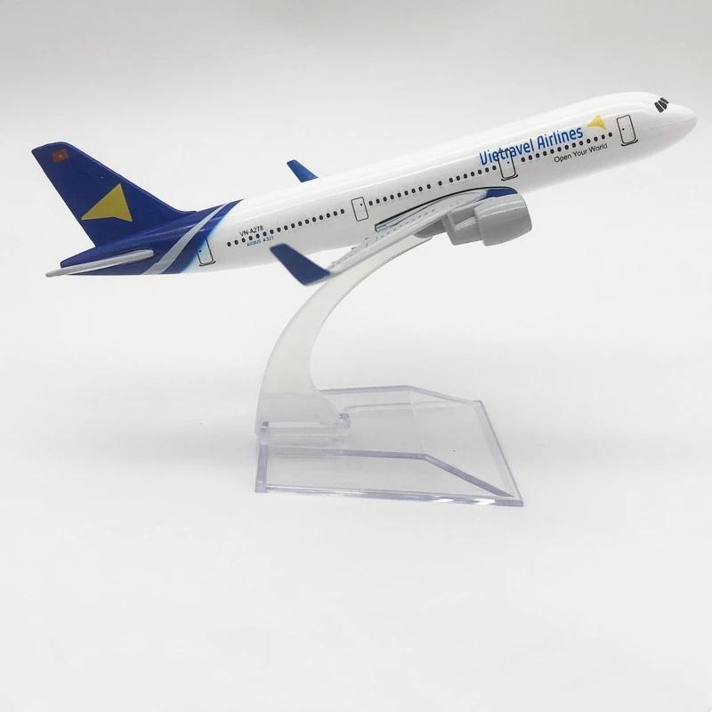 Масштаб 1/400 16 см Игрушечный Самолет Vietravel Airlines A321 Металлический Масштабный Самолет Сувенир Самолет Игрушка Миниатюрный Самолет