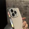 Квадратный бронированный чехол для телефона с покрытием CD-текстурой  Для iPhone 16 15 14 Plus 13 Pro Max Кристальное стекло для объектива камеры Ударопрочный Capa