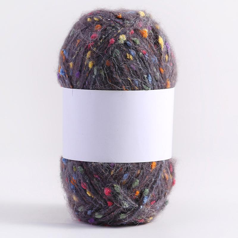 1 Roll DIY Knitting Crochet Rainbow Color Mohair Yarn 50g/ball Hand-woven Dot Comfortable