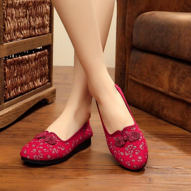 Обувь для мам, сетчатая обувь, женская обувь в этническом стиле, тканевая обувь, повседневная обувь, женская обувь в старом Пекине, тканевая обувь, рабочая обувь